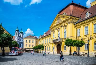 Székesfehérvár, Városház tér, Püspöki palota-stock-foto