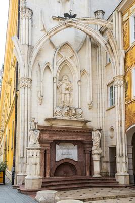 Székesfehérvár, Mátyás király-emlékmű-stock-foto