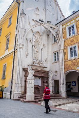 Székesfehérvár, Mátyás király-emlékmű-stock-foto