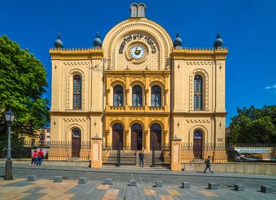 Pécs, a zsinagóga-stock-foto