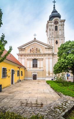 Pécs,  Ferences templom-stock-foto