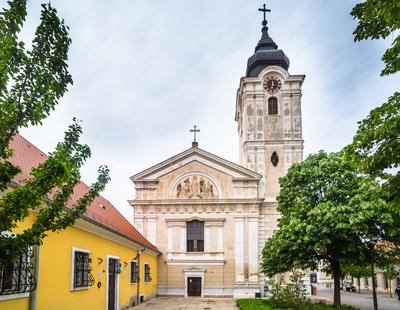 Pécs,  Ferences templom-stock-foto