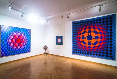 Pécs, Vasarely Múzeum-stock-foto