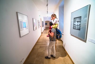 Pécs, Vasarely Múzeum-stock-foto