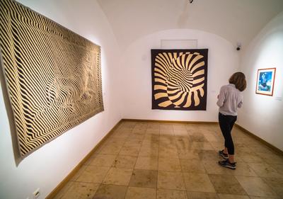 Pécs, Vasarely Múzeum-stock-foto