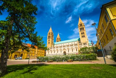 Pécs, Szent Péter- és Szent Pál-székesegyház-stock-foto