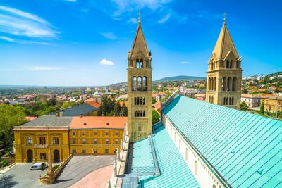 Pécs, Dóm tér-stock-foto