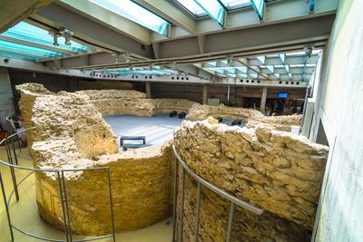 Pécs, Cella Septichora Látogatóközpont-stock-foto