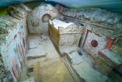 Pécs, Ókeresztény Mauzóleum-stock-foto