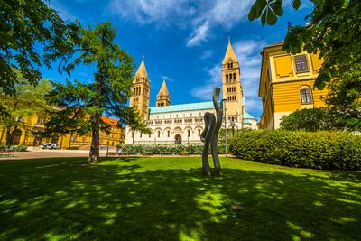 Pécs, Szent Péter- és Szent Pál-székesegyház-stock-foto