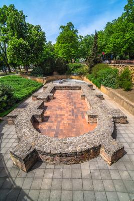 Pécs, Ókeresztény Mauzóleum-stock-foto