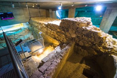 Pécs, Cella Septichora Látogatóközpont-stock-foto