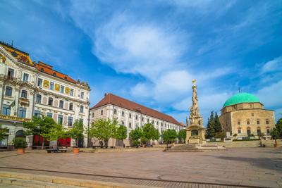 Pécs, Széchenyi tér-stock-foto