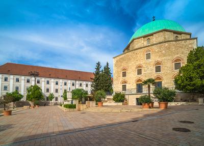 Pécs, Széchenyi tér-stock-foto