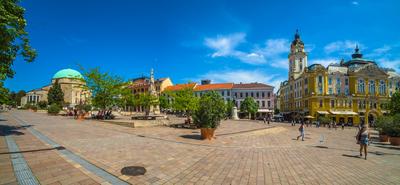 Pécs, Széchenyi tér-stock-foto