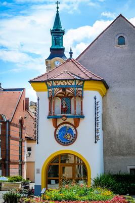 Székesfehérvár, Órajáték-stock-foto