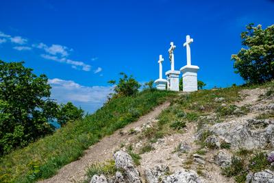Kálvária-hegy, Pesthidegkút-stock-foto