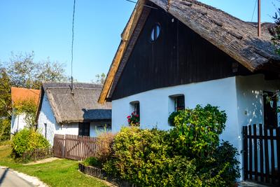 Sukoró, parasztházak-stock-foto
