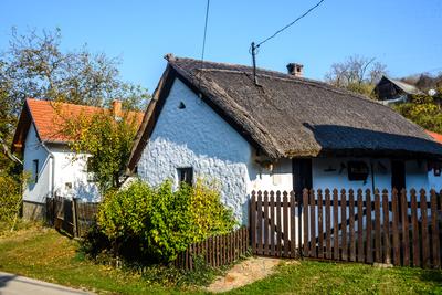 Sukoró, parasztházak-stock-foto