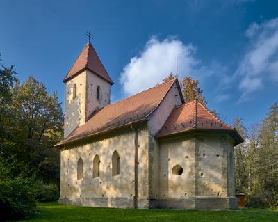 Velemér, Árpád-kori templom-stock-foto