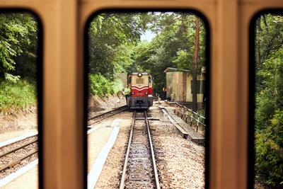 Széchenyi-hegyi Gyermekvasút, Budapest-stock-foto