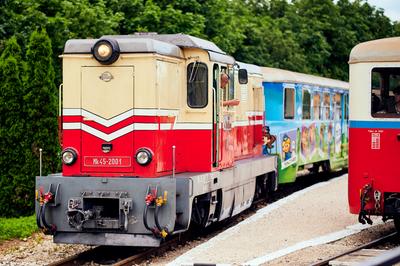 Széchenyi-hegyi Gyermekvasút, Budapest-stock-foto