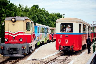 Széchenyi-hegyi Gyermekvasút, Budapest-stock-foto