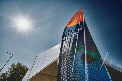 DERT strandzászló-stock-foto