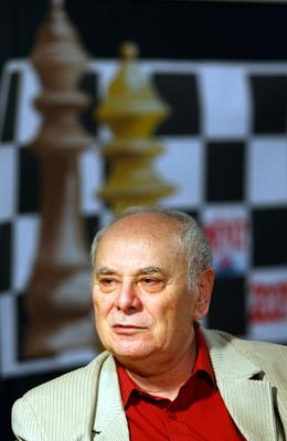 Spasszkijt kapta 70. születésnapjára Portisch Lajos-stock-foto