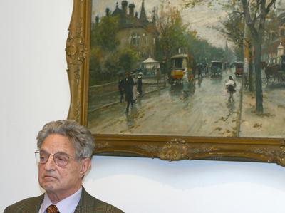 Soros György díszpolgár-stock-foto