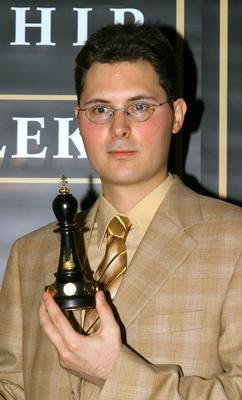 Sajtótájékoztató a Kramnyik-Lékó sakkvilágbajnoki döntöről-stock-foto