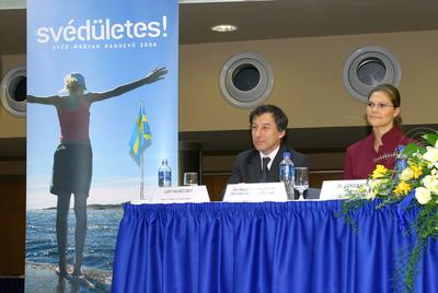 Magyarországra érkezett Viktória svéd koronahercegnő-stock-foto