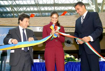 Magyarországra érkezett Viktória svéd koronahercegnő-stock-foto