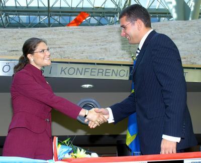 Magyarországra érkezett Viktória svéd koronahercegnő-stock-foto