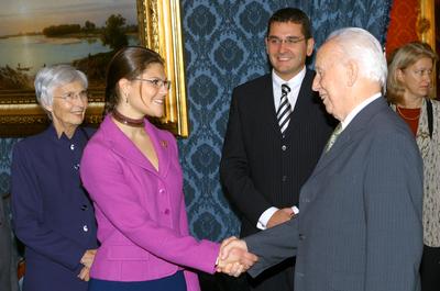 Magyarországra érkezett Viktória svéd koronahercegnő-stock-foto