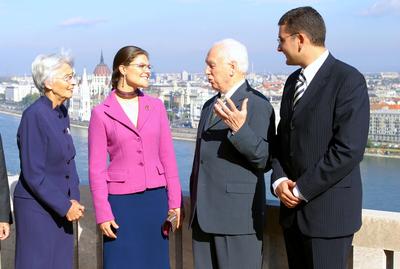 Magyarországra érkezett Viktória svéd koronahercegnő-stock-foto