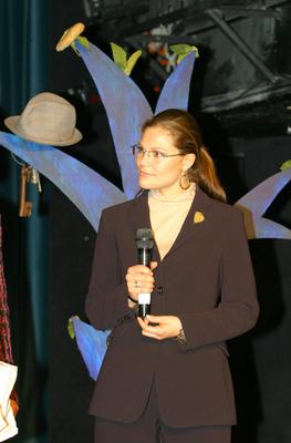 Viktória svéd koronahercegnő a Kolibri Színházban-stock-foto