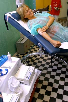 Dávid Ibolya is vérét adta-stock-foto