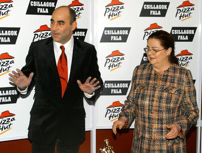 Kulka János és Béres Ilona a sztárok falán-stock-foto