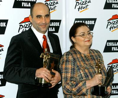 Kulka János és Béres Ilona a sztárok falán-stock-foto