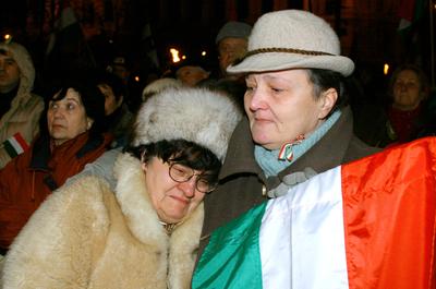 A Magyarok Világszövetsége rendezvénye a Kossuth téren-stock-foto