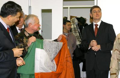 Hazaérkeztek az irakban szolgáló katonák-stock-foto