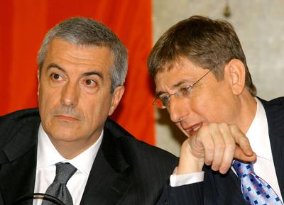 Budapestre látogatott Calin Popescu Tariceanu román miniszterelnök-stock-foto