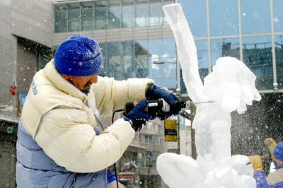 Jégszobrászok-stock-foto