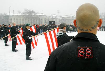 A Vér és Becsület rendezvénye a Hősök terén-stock-foto