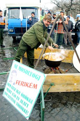 Agrárdemonstráció a Felvonulási téren-stock-foto