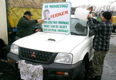 Agrárdemonstráció a Felvonulási téren-stock-foto
