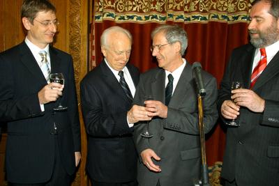 Sólyom László a köztársasági elnök-stock-foto