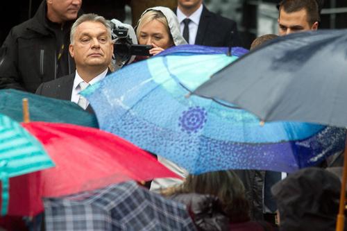 1956-os állami megemlékezés a Terror Háza előtt-stock-foto