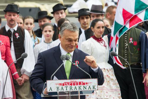 Március 15-i ünnepség a Nemzeti Múzeum előtt-stock-foto